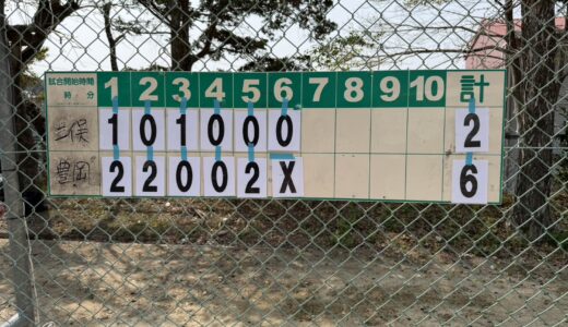 高円宮賜杯 支部予選 1回戦 vs二俣少年団野球クラブ